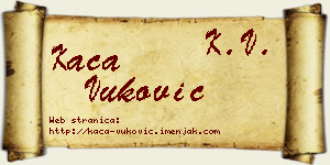 Kaća Vuković vizit kartica
